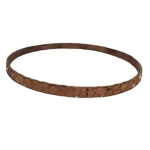 Cooper Ridges Textured Bracelet Bangle